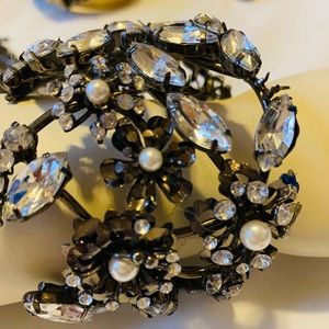 Gunmetal Floral Cuff